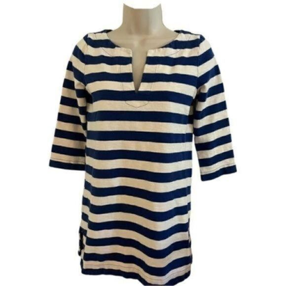 J. Crew Women's Tunic. Navy and white striped. Size XXS - Picture 1 of 5